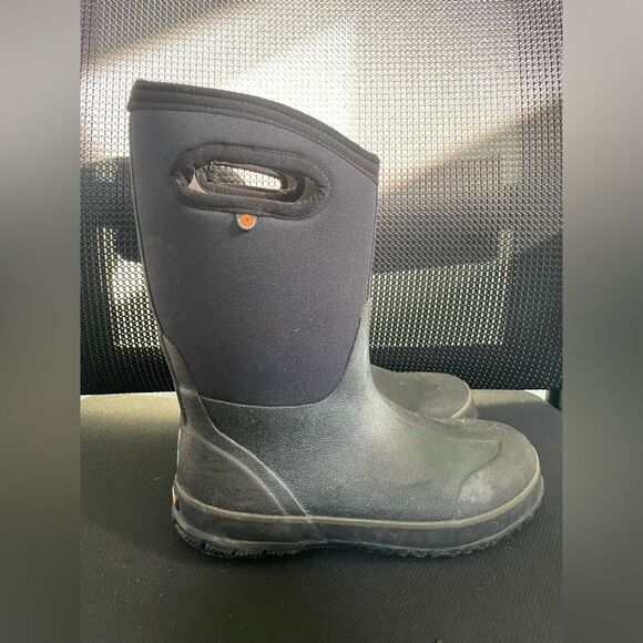 Bogs York Classic Kids' Unisex Black Waterproof Rain Boots Sz 4 - Picture 1 of 8